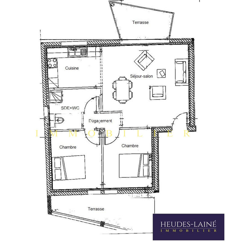 Appartement - 62 m² - 3 pièces