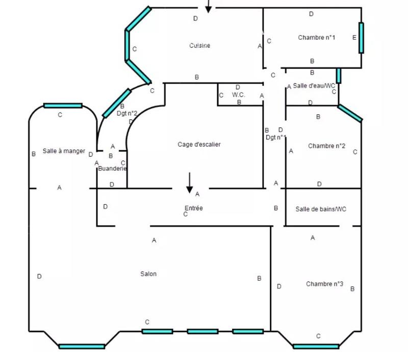 Appartement - 172 m² - 5 pièces