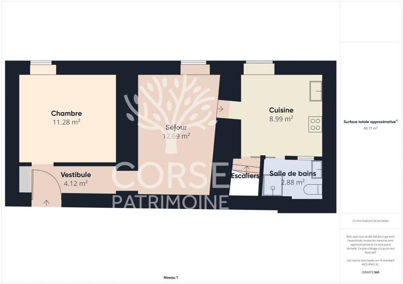 Appartement - 51 m² - 3 pièces