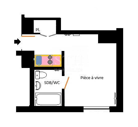 Appartement - 18 m² - 1 pièce