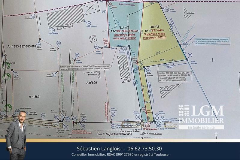 Terrain constructible - 2 182 m²
