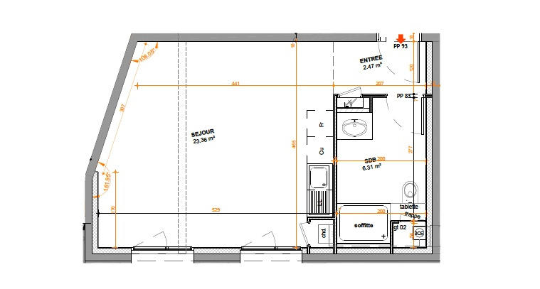 Appartement - 32 m² - 1 pièce
