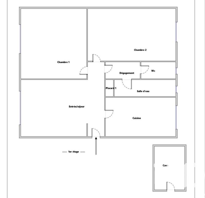 Appartement - 52 m² - 3 pièces