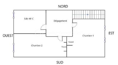 Duplex - 51 m² - 3 pièces