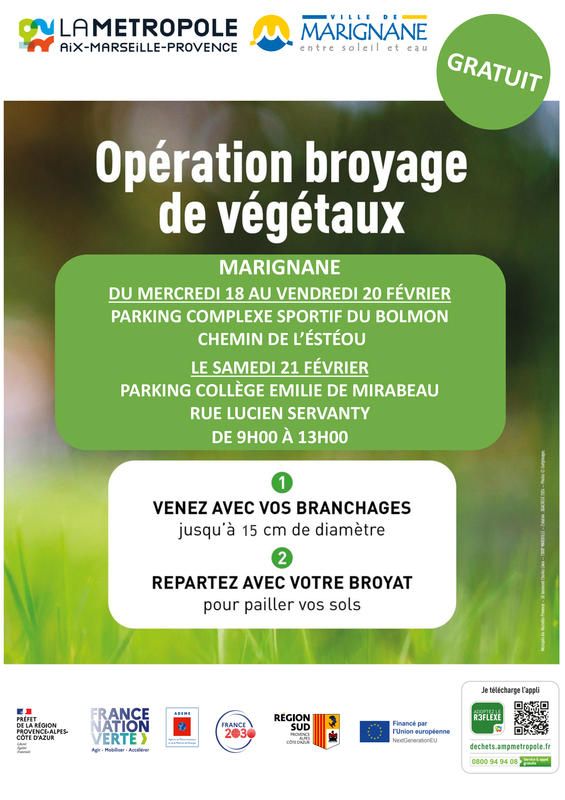 Opération broyage de végétaux