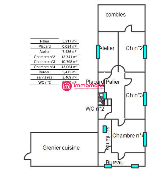 Maison ancienne - 180 m² - 7 pièces