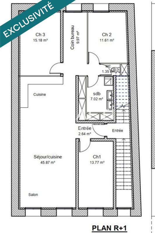 Appartement - 111 m² - 4 pièces