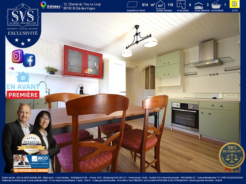 Maison - 118 m² - 4 pièces