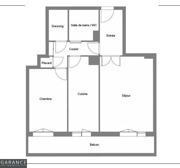 Appartement - 56 m² - 2 pièces