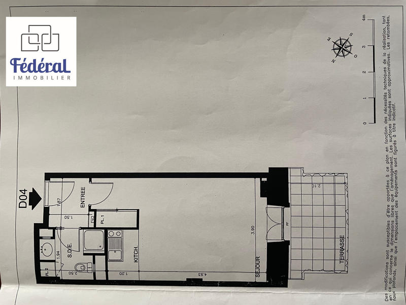Appartement - 36 m² - 1 pièce