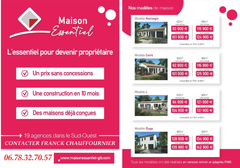 Maison - 70 m² - 3 pièces