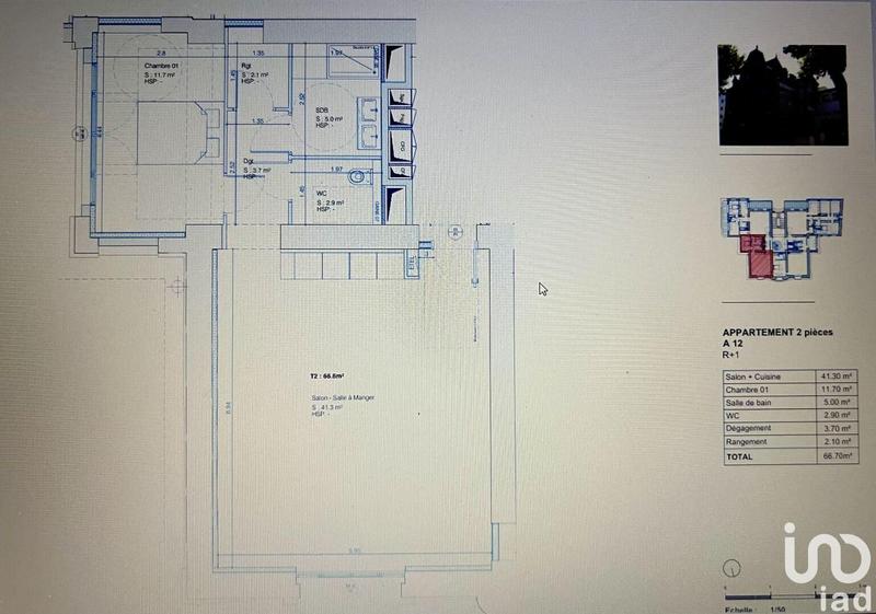 Appartement - 67 m² - 2 pièces