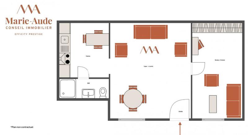 Appartement - 40 m² - 2 pièces