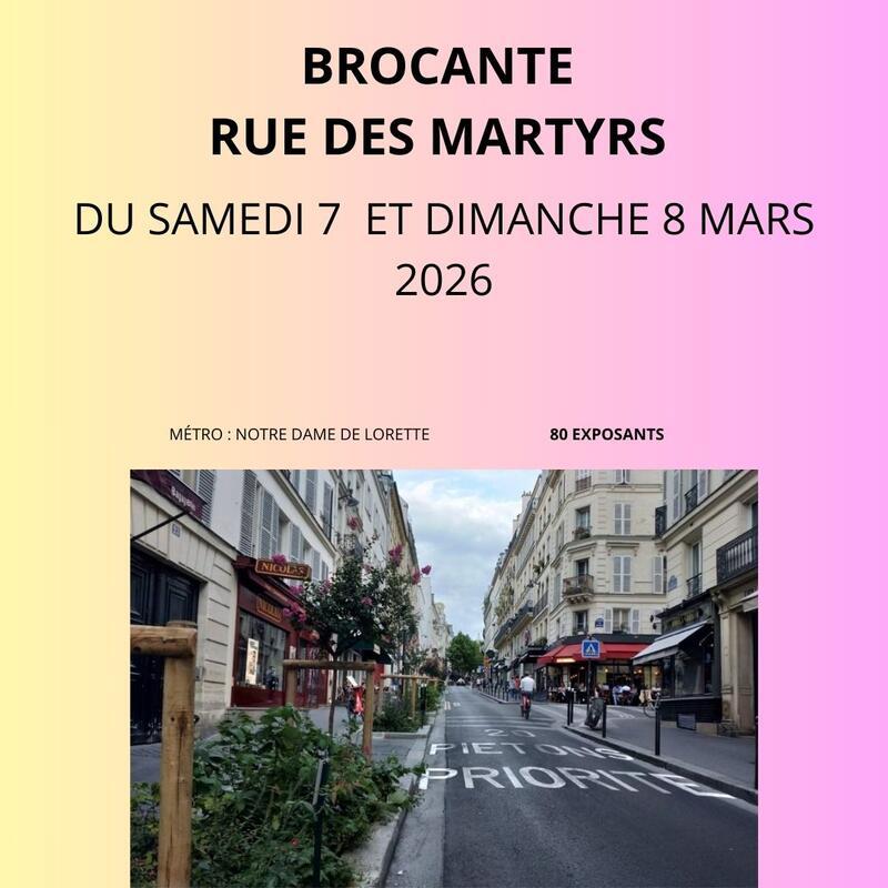 Brocante rue des martyrs