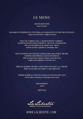 Diner du Réveillon | Restaurant la Libertie -
