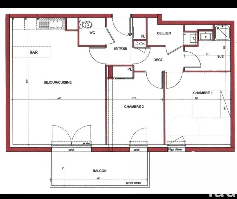 Appartement - 65 m² - 3 pièces