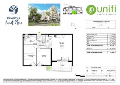 Appartement - 66 m² - 3 pièces
