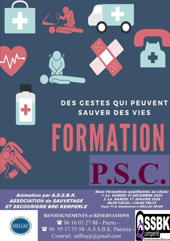 Deux formations P.S.C. Premiers Secours Citoyen