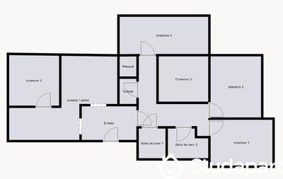 Chambre - 11 m² - 1 pièce