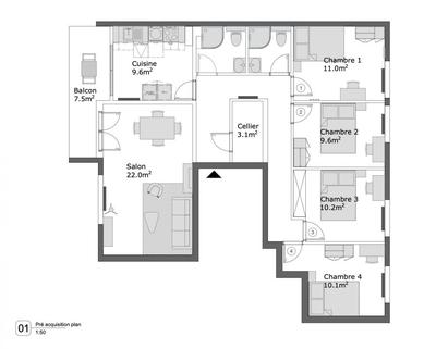 Appartement - 97 m²