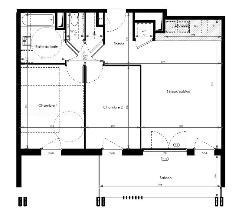 Appartement - 63 m² - 3 pièces