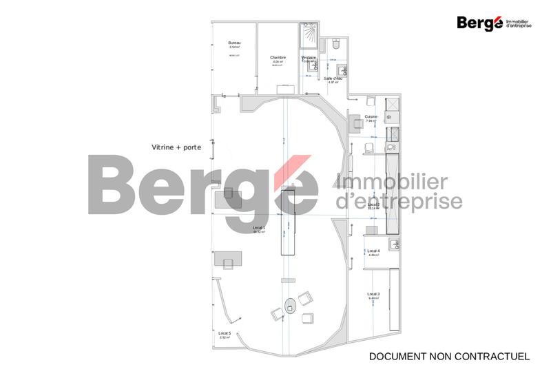 Local commercial - 220 m² - 10 pièces