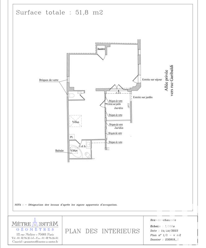 Appartement - 52 m² - 2 pièces