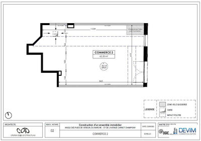 Local commercial - 62 m²