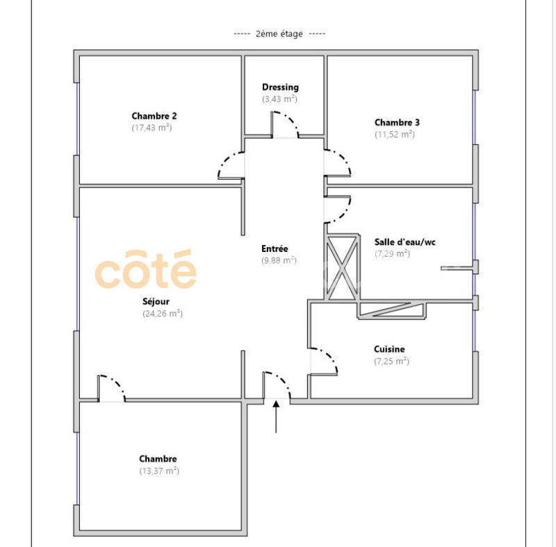 Appartement - 94 m² - 4 pièces