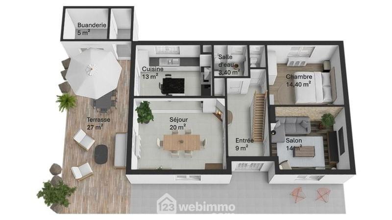 Maison - 130 m² - 5 pièces