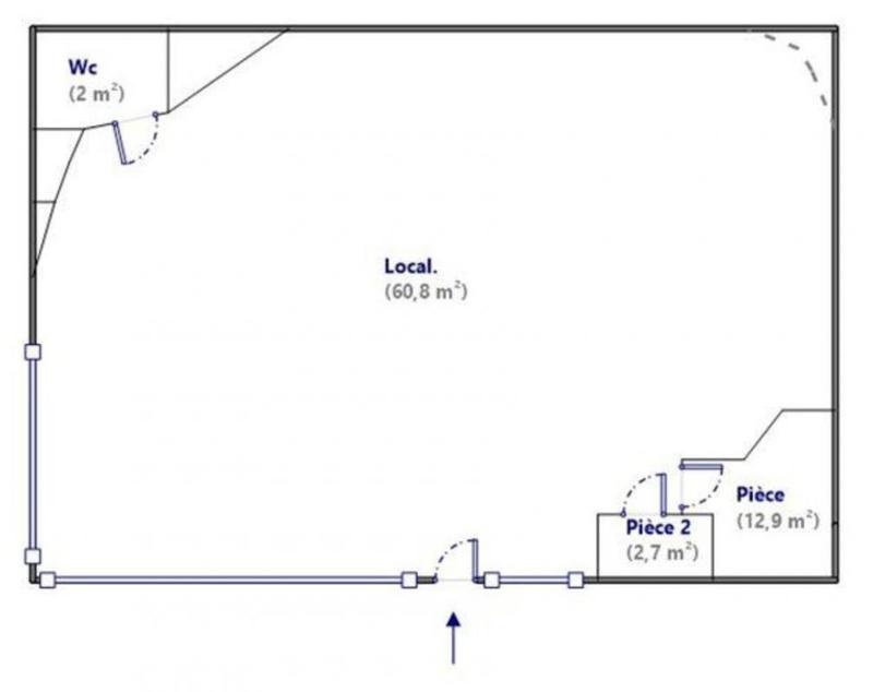 Bureau - 78 m² - 2 pièces
