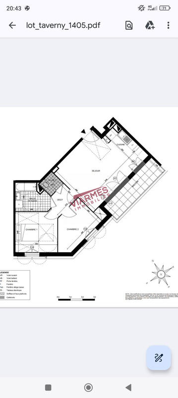 Appartement - 61 m² - 3 pièces