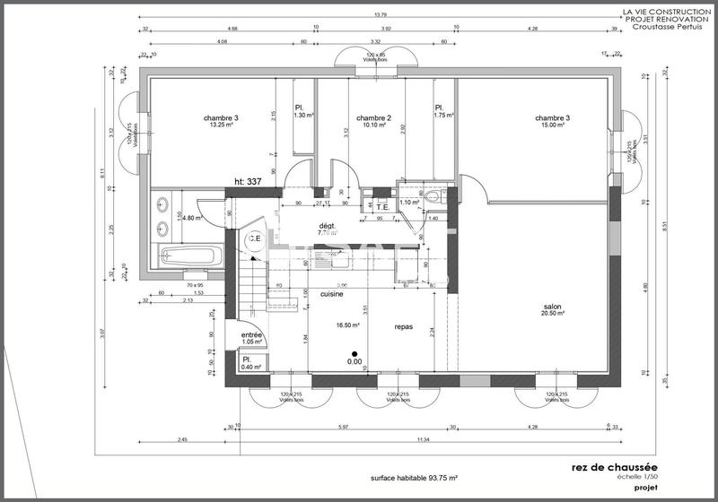 Maison - 90 m² - 4 pièces