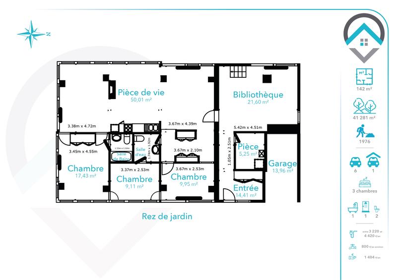Viager - Maison - 144 m² - 6 pièces