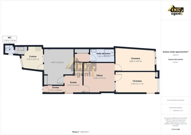 Appartement - 78 m² - 4 pièces