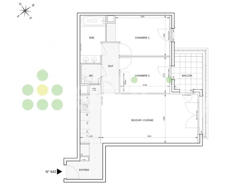 Appartement - 74 m² - 3 pièces