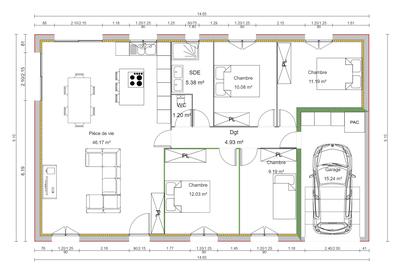 Maison - 101 m² - 5 pièces