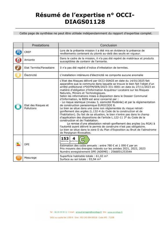 Maison de village - 61 m² - 3 pièces