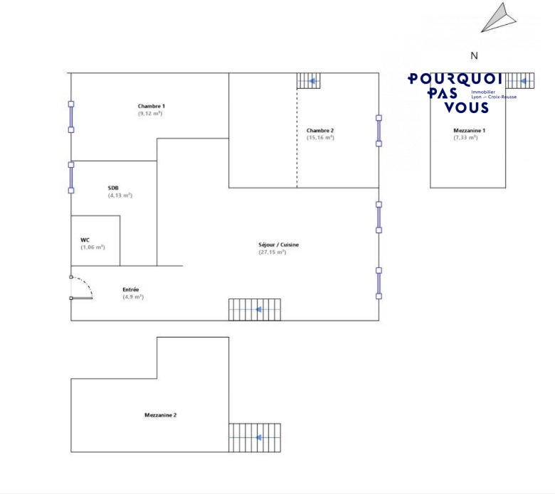Appartement - 81 m² - 3 pièces