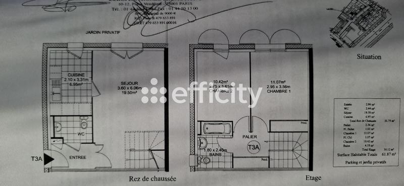 Maison - 61 m² - 3 pièces
