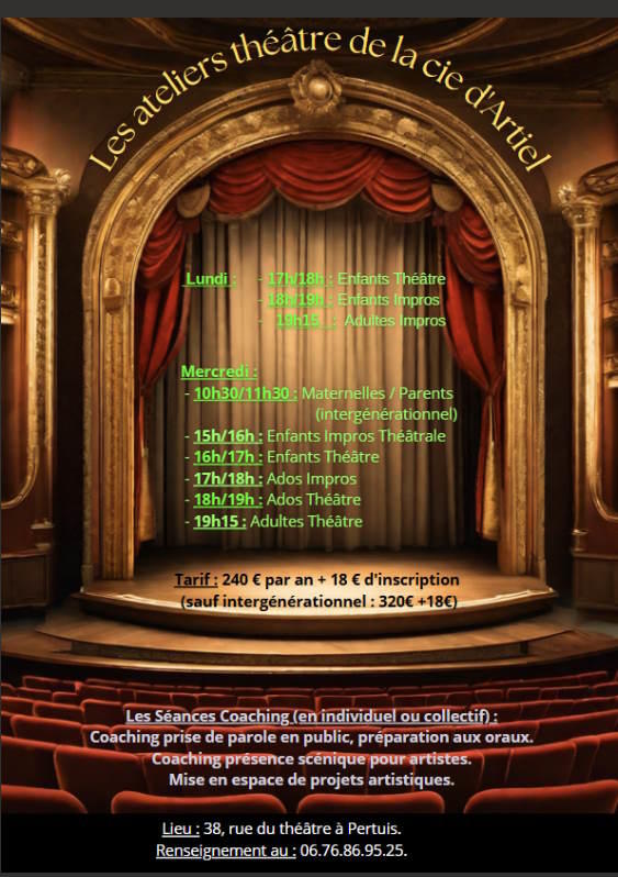 Les ateliers théâtre de la Cie d'Artiel