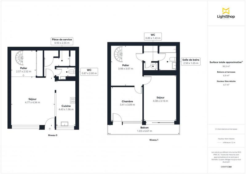 Duplex - 89 m² - 3 pièces