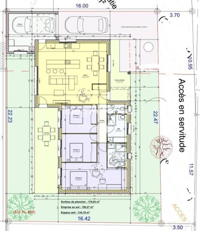 Terrain constructible - 366 m²