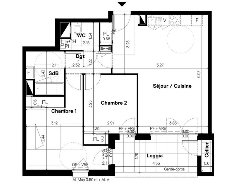 Appartement - 67 m² - 3 pièces