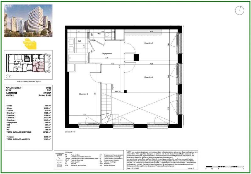 Appartement - 107 m² - 5 pièces