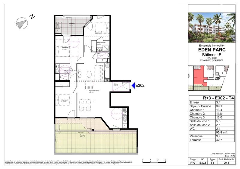 Appartement - 48 m² - 1 pièce