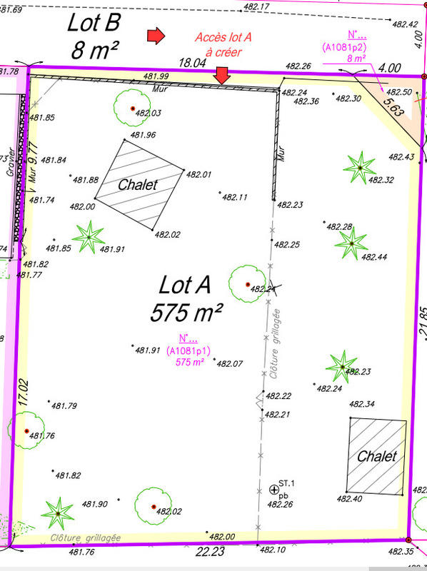 Terrain constructible - 575 m²