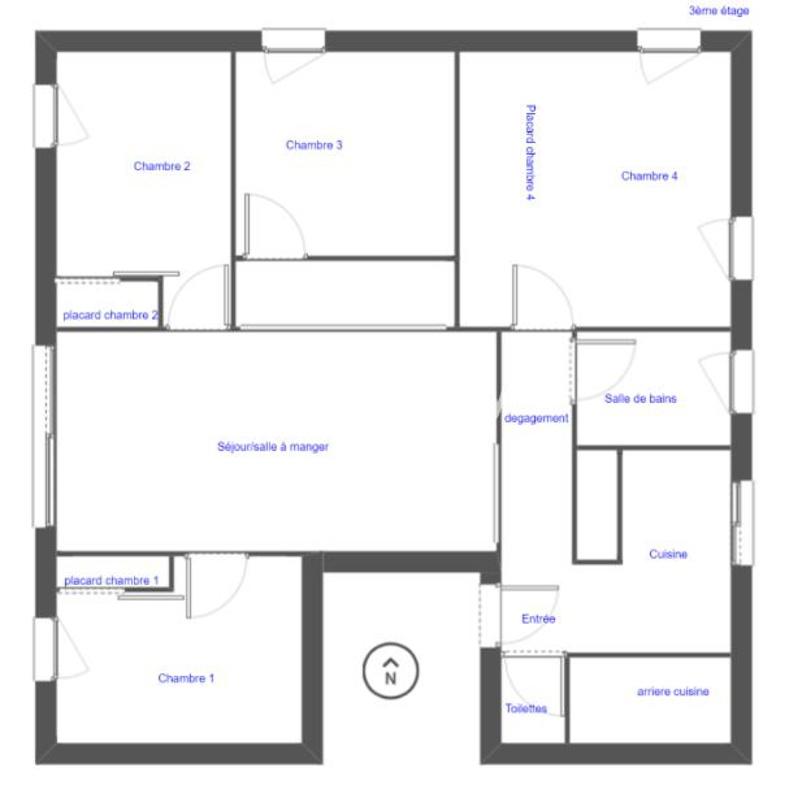 Appartement - 76 m² - 5 pièces