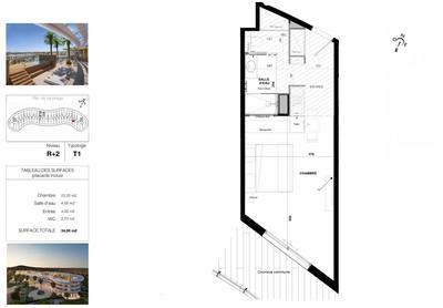 Appartement - 34 m² - 1 pièce