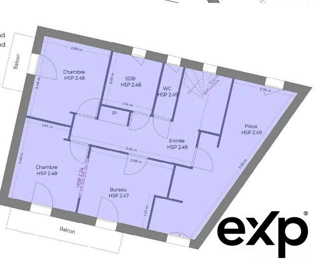 Appartement - 61 m² - 4 pièces